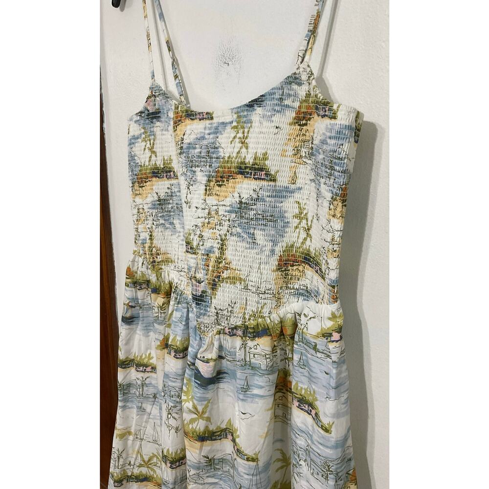 NWT Abercrombie & Fitch Sydney Smocked Dipped-Waist Midi Dress Size X-Large - Picture 5 of 11